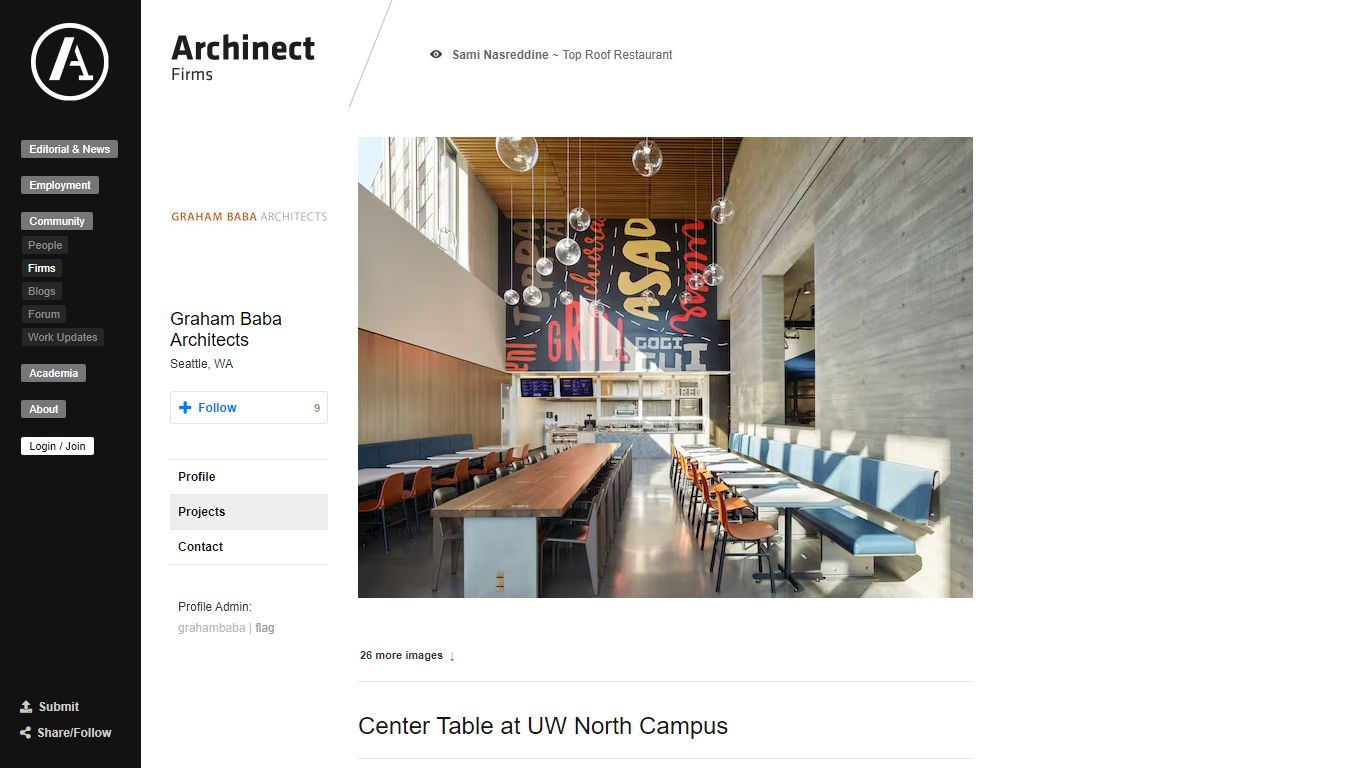 Center Table at UW North Campus | Graham Baba Architects | Archinect