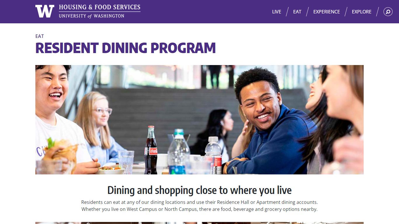 Resident Dining Program - UW HFS - University of Washington